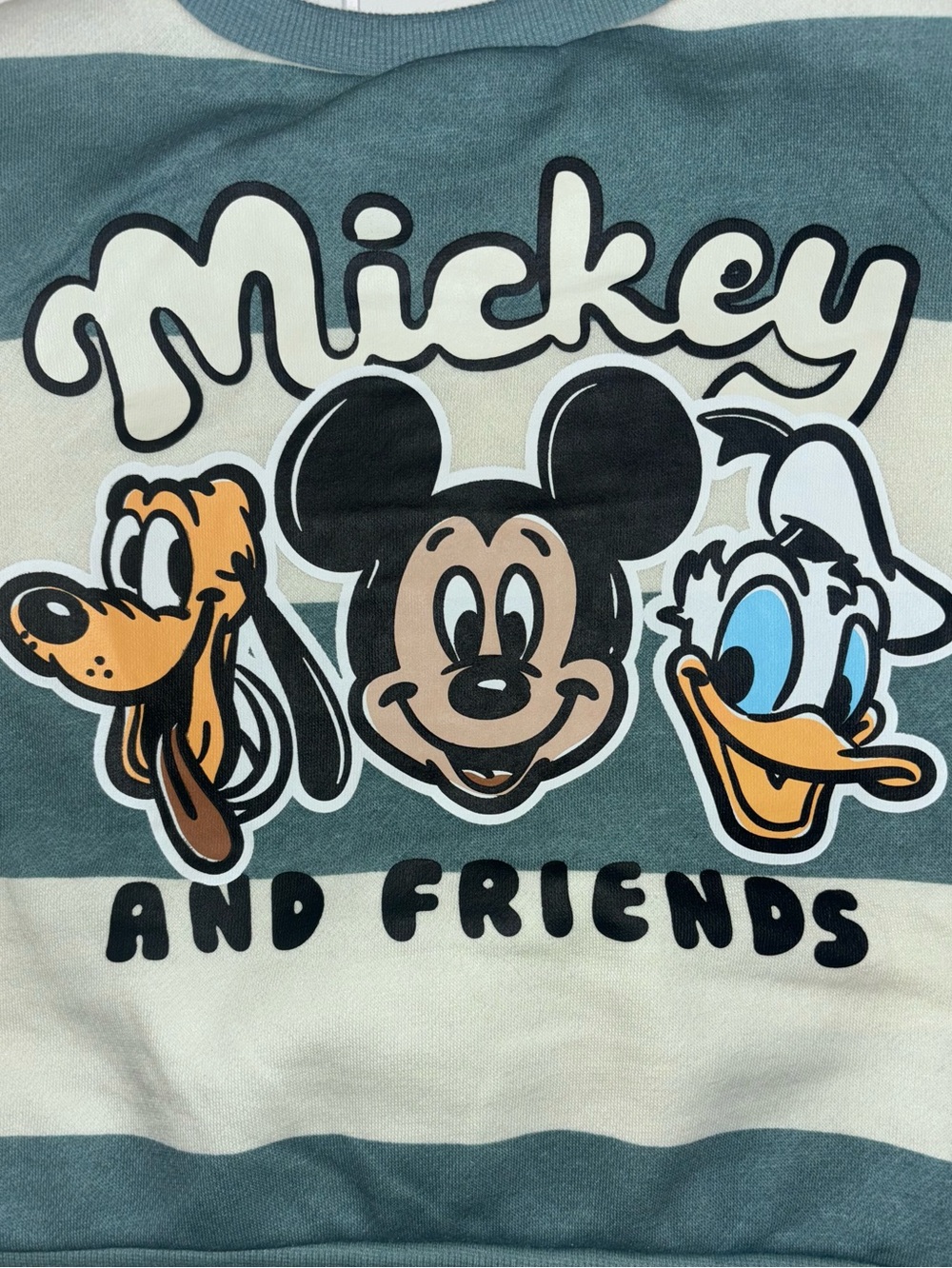 Disney Striped Kids Boys 2 Pc Mickey & Friends Sweatshirt Pant set 3T - Picture 9 of 13